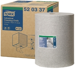 Материал протирочный нетканый Tork Premium W1/W2/W3, 1-сл, 390л, 148*32см, серый