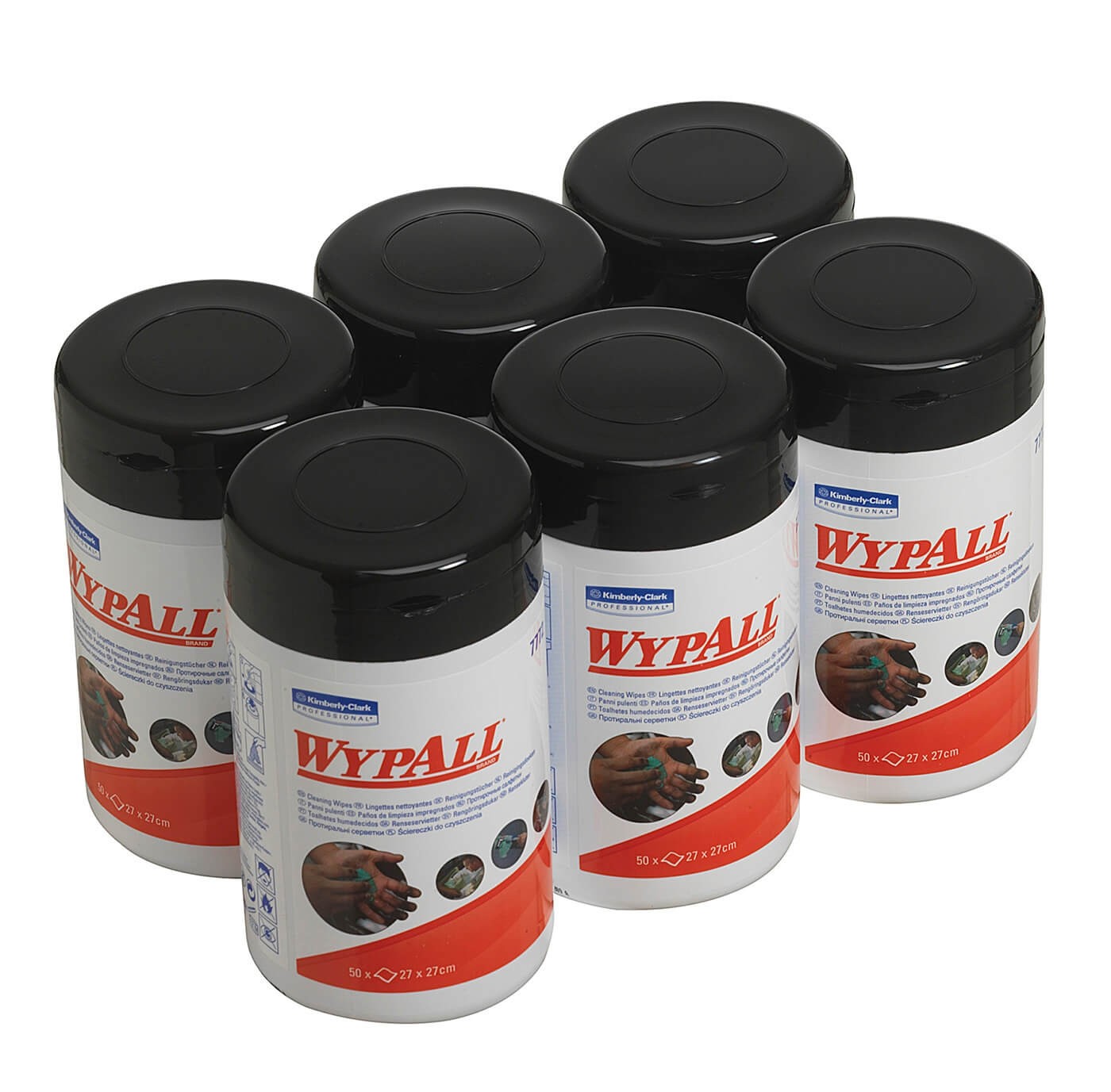 Материал протирочный влажный Wypall Cleaning, 27*27см, 50л, туба, зеленый, 6шт/упак — изображение 6