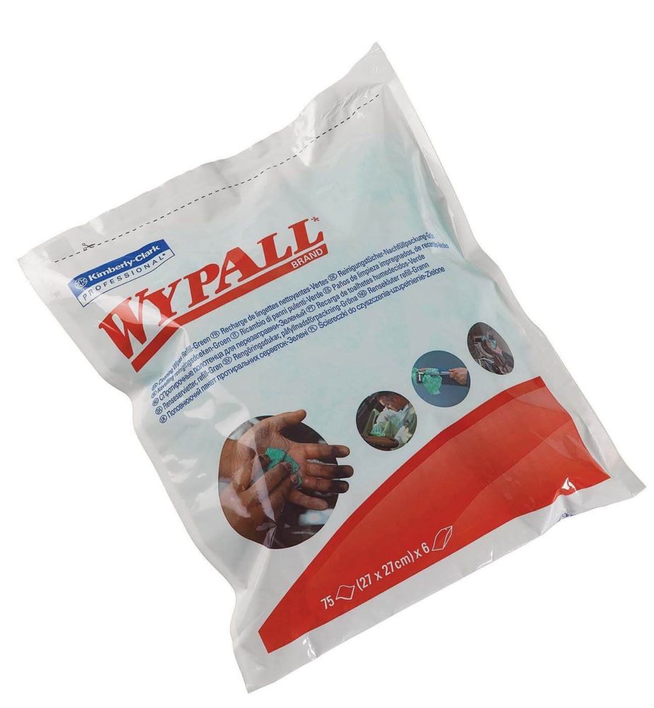 Материал протирочный увлажняющий c полипропиленовыми гранулами Wypall Cleaning, 1-сл,27*27см,зеленый — изображение 7