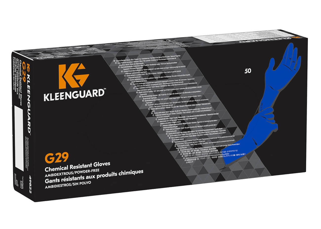 Перчатки нитриловые с неопреном химически стойкие KleenGuard G29, размер L, синий, 50 шт/кор — изображение 7