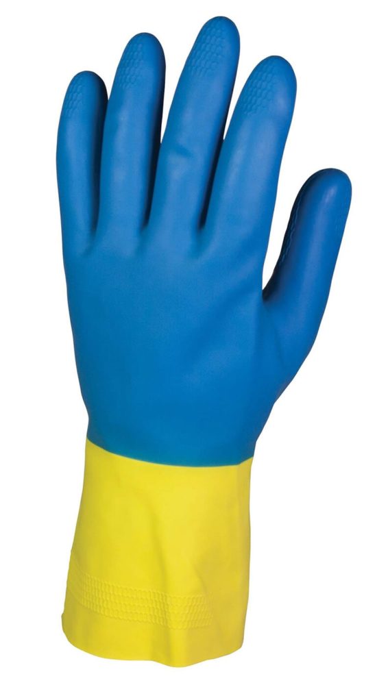 Перчатки латекс/неопрен многоразовые KleenGuard G80,30см,р-р 9, желт/гол., 12пар в уп — изображение 2