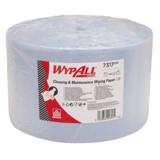 Материал протирочный бумажный Wypall L30, 2-сл, 23,5*38см, 1000л, голубой