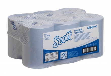 6696 Scott Essential Slimroll полотенца для рук, синий, 6 рулонов по 190м