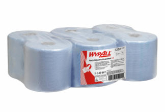 7255 WypAll® L10 Протирочный материал для пищевой промышленности и общей очистки - С центральной подачей / Синий /1 слой