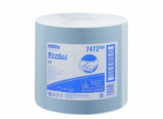 Материал протирочный бумажный Wypall L20, 2-сл, 23,5*38см, 1000л, голубой