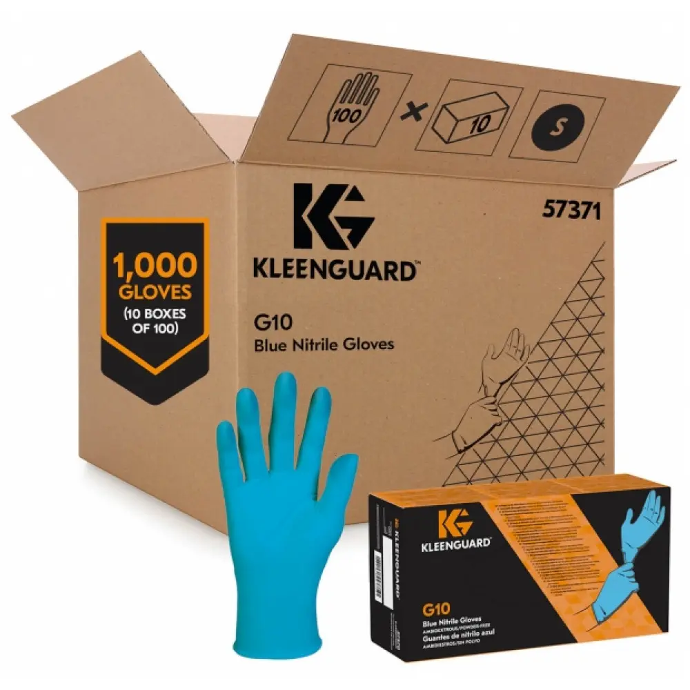 Перчатки нитриловые неопудренные Kleenguard G10, размер S, голубой, 100 изд/шт,10шт/упак — изображение 5