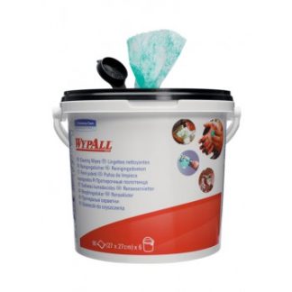 Ведро с протир.увлаж.материалом с полипропил.гранулами Wypall Cleaning, 1-сл, 27*27см, 90л, зеленый, 6 ведер в коробке