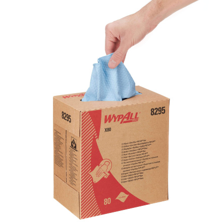 8295 WypAll® X80 PowerClean - Коробка Рор-Up / Голубой/ синий