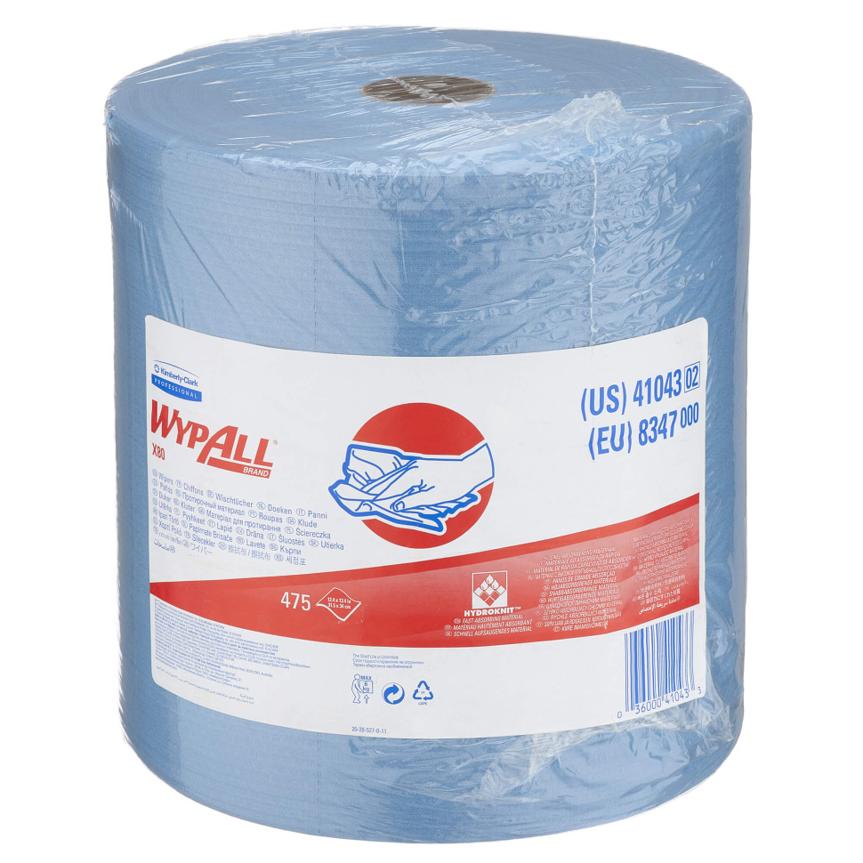 WypAll® X80 PowerClean - Большой рулон / Синий