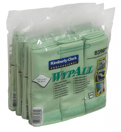 Салфетка из микрофибры полировочная Wypall Microfibre Cloth, 1-сл, 40*40см, зеленый, 6шт/упак