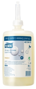 Мыло очиститель жидкое от жировых и технических загрязнений Tork Premium 1л, 6шт/упак