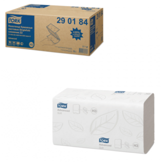 Полотенца для рук в пачках ZZ-слож Tork Advanced H3,2-сл,200л,23*23см,белый 20шт/упак(вместо 280182)