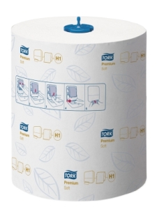 Полотенца для рук в рулонах Tork Premium, 2-сл, 400л, 21см*100м, белый, 6рул/упак