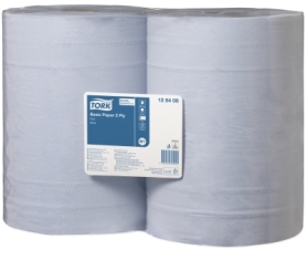 Материал протирочный бумажный Tork Universal Performan, 2-сл,1000л, 37см*340м, голубой, 2рул/упак