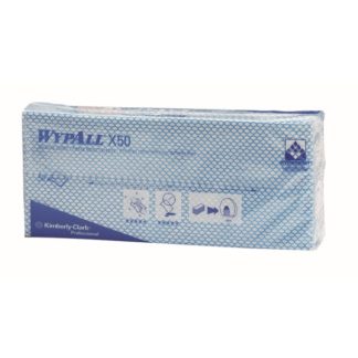 Материал протирочный нетканый Wypall Х50, 25*42см, 50л, голубой, 6шт/упак