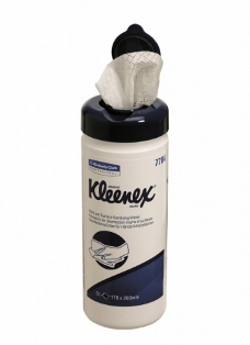 Салфетки дезинфицирующие для рук и поверхностей Kleenex, влажные, клип 50л, белые, 12шт/упак