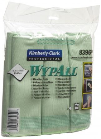 Салфетка из микрофибры полировочная Wypall Microfibre Cloth, 1-сл, 40*40см, зеленая, 6шт/упак