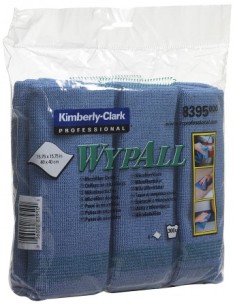 Салфетка из микрофибры полировочная Wypall Microfibre Cloth, 1-сл, 40*40см, синяя, 6шт/упак