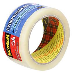 Лента клейкая упаковочная Scotch Хот Мелт, 50ммх66м, 48 мкм, прозрачный