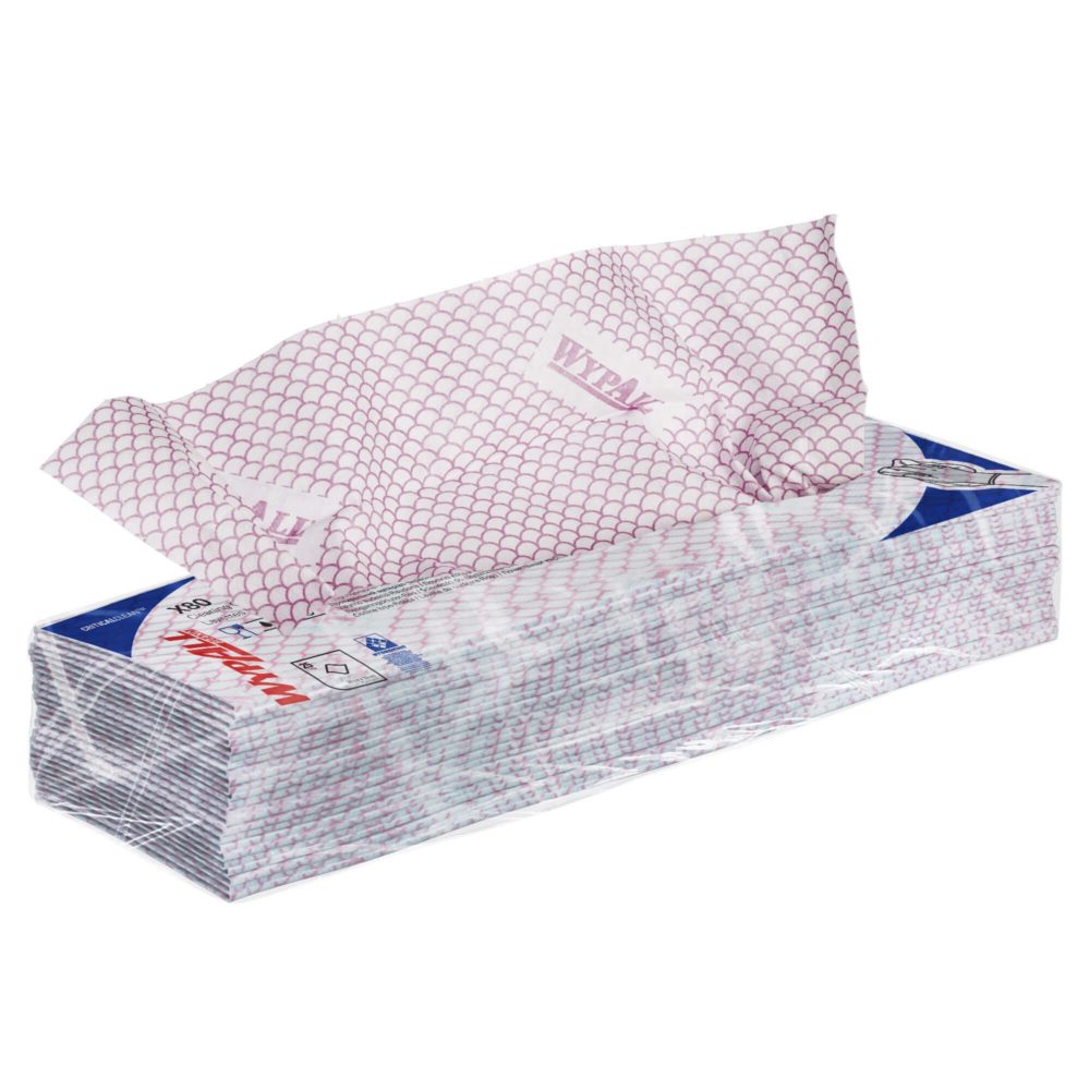 Материал протирочный нетканый Wypall X80, 1-cл, 35*42см, 25л, красный, 10шт/упак — изображение 4