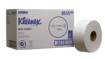 Бумага туалетная в больших рулонах Kleenex Quota, 2-сл, 250м, 6рул/упак