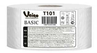 Бумага туалетная в больших рулонах Veiro Prof.Basic, Q1, 1-сл, 450м, белый, 6рул/упак