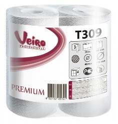 Бумага туалетная в стандартных рулонах Veiro Prof.Premium, 3-сл, 20м, 160л, белый, 8рул/упак