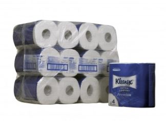 Бумага туалетная в стандартных рулонах Kleenex Premium, 4-сл, 160л,белый,24рул/упак (4рул в запайке)