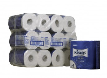 Бумага туалетная в стандартных рулонах Kleenex Premium, 4-сл, 160л,белый,24рул/упак (4рул в запайке)
