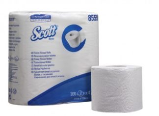 Бумага туалетная в стандартных рулонах Scott 2-сл (24,6м), 200л, белый, 96рул/упак