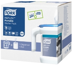 Диспенсер для полотенец переносной Tork Reflex M4 (стартовый набор с арт.473472)