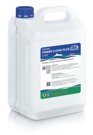 Dolphin Power Clean plus / Средство для удаления следов скотча, клея, жевательной резинки, чернил, 5л