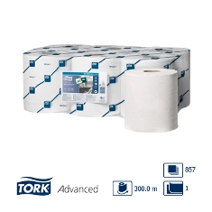 Полотенца для рук в рулонах с ЦВ Tork Universal M4, 1-сл, 771л, белый, 6рул/упак